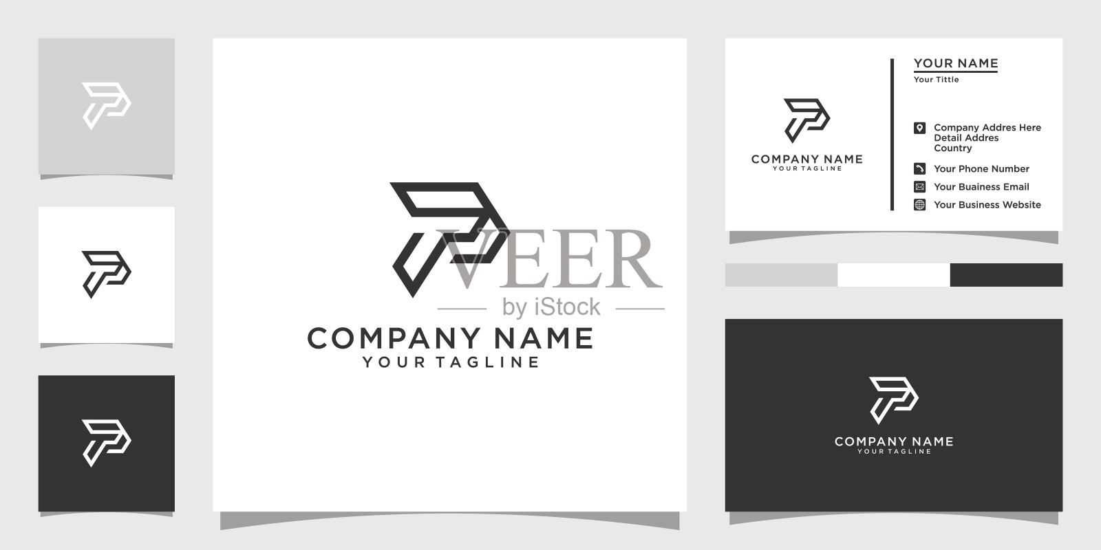 TP或PT首字母标志设计矢量插画图片素材