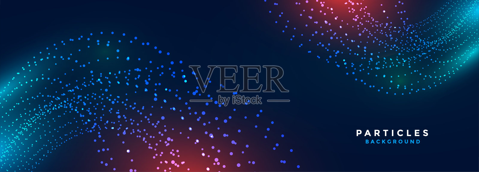 发光和抽象的科技粒子数字壁纸设计插画图片素材