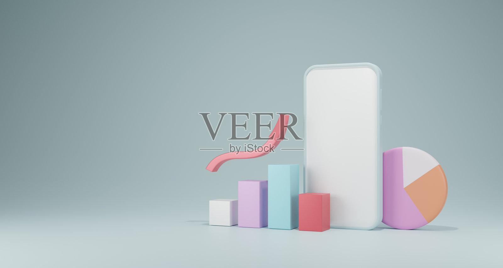 3D SEO优化，股票交易，数据分析，网络分析和SEO营销理念。3D渲染。照片摄影图片