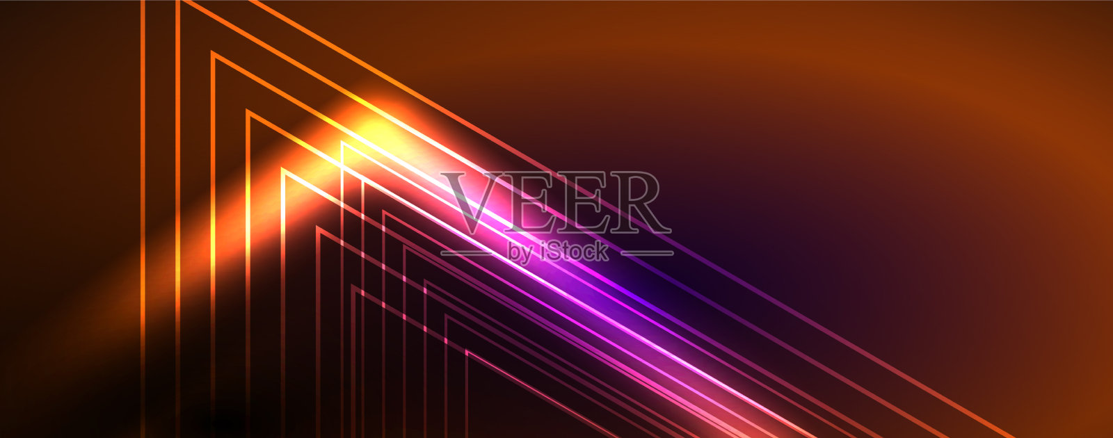 霓虹灯发光技术线高科技未来主义插画图片素材