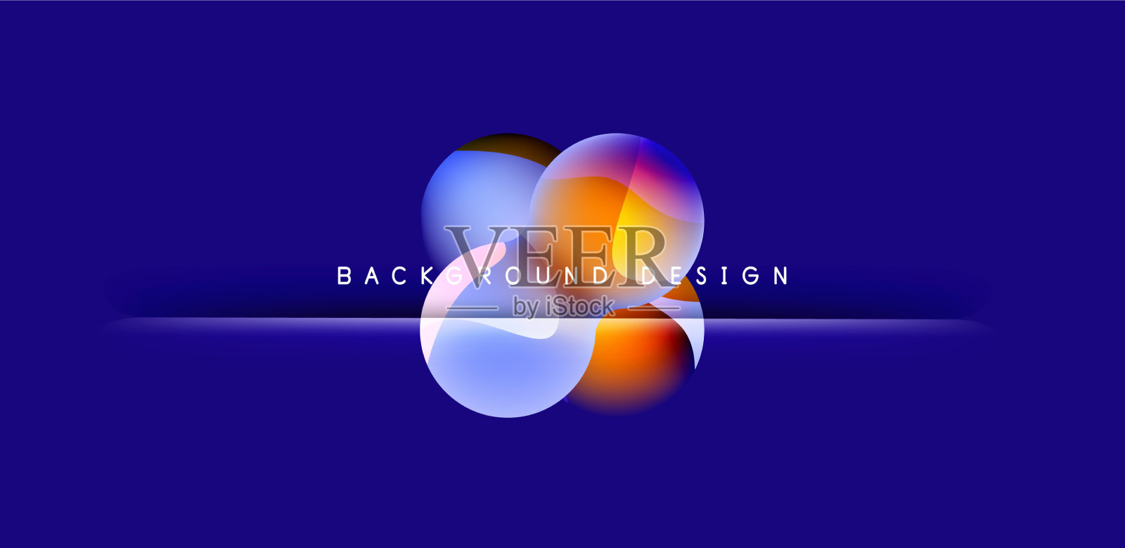 球体和圆形抽象背景新潮插画图片素材