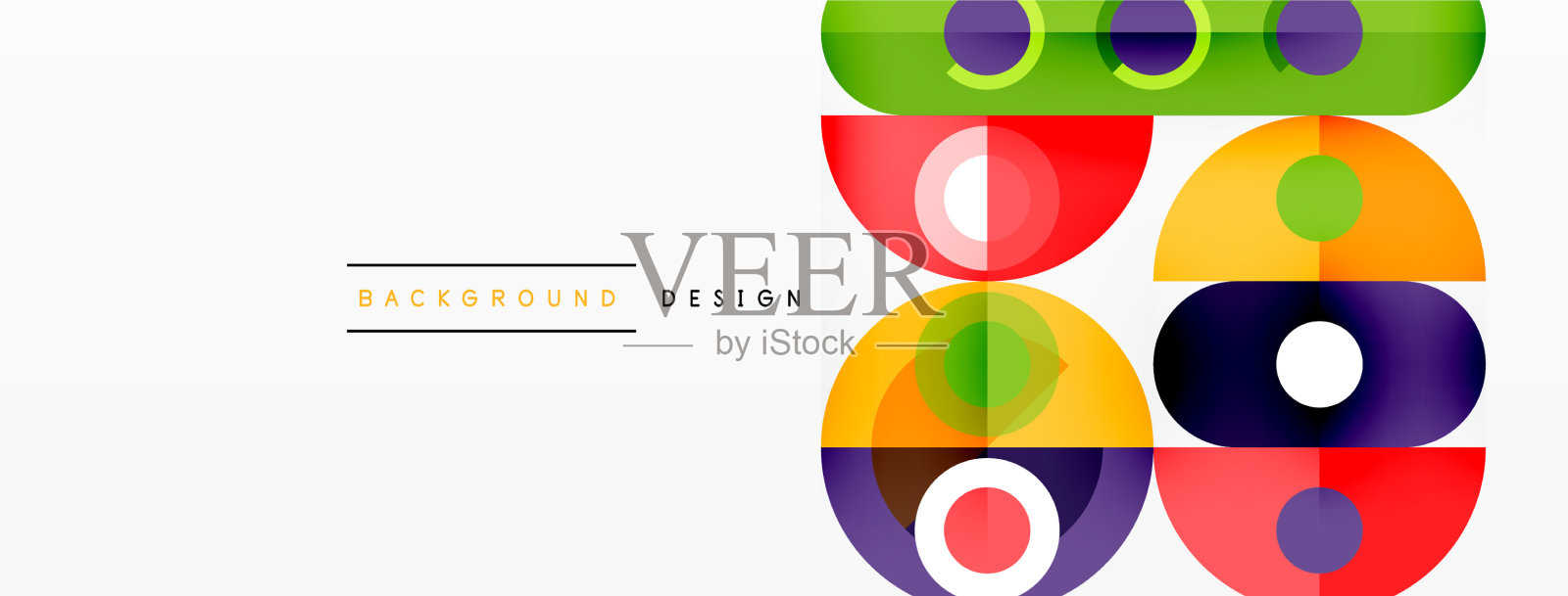 简单的圆圈和圆形元素图案插画图片素材