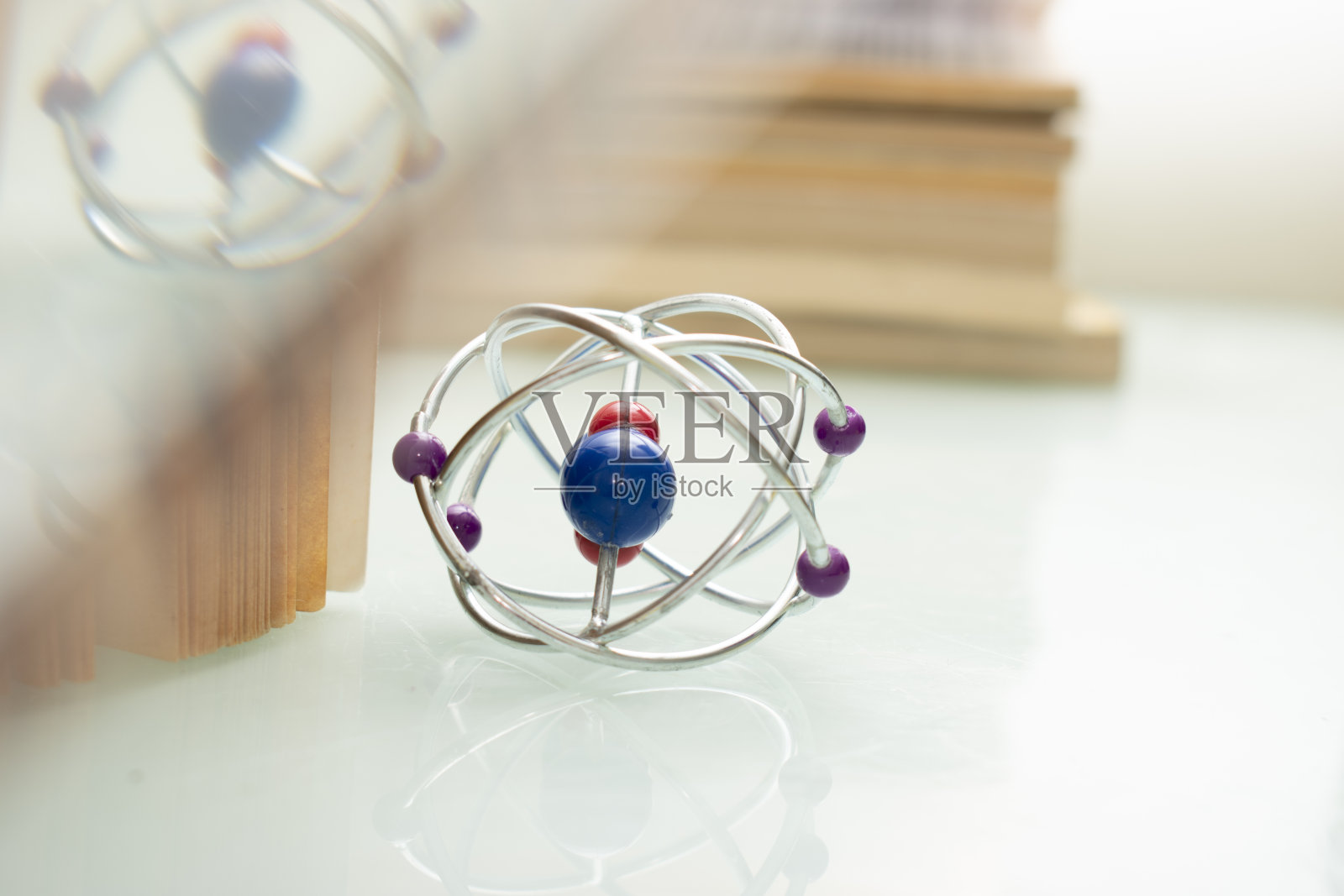 科学中的原子照片摄影图片