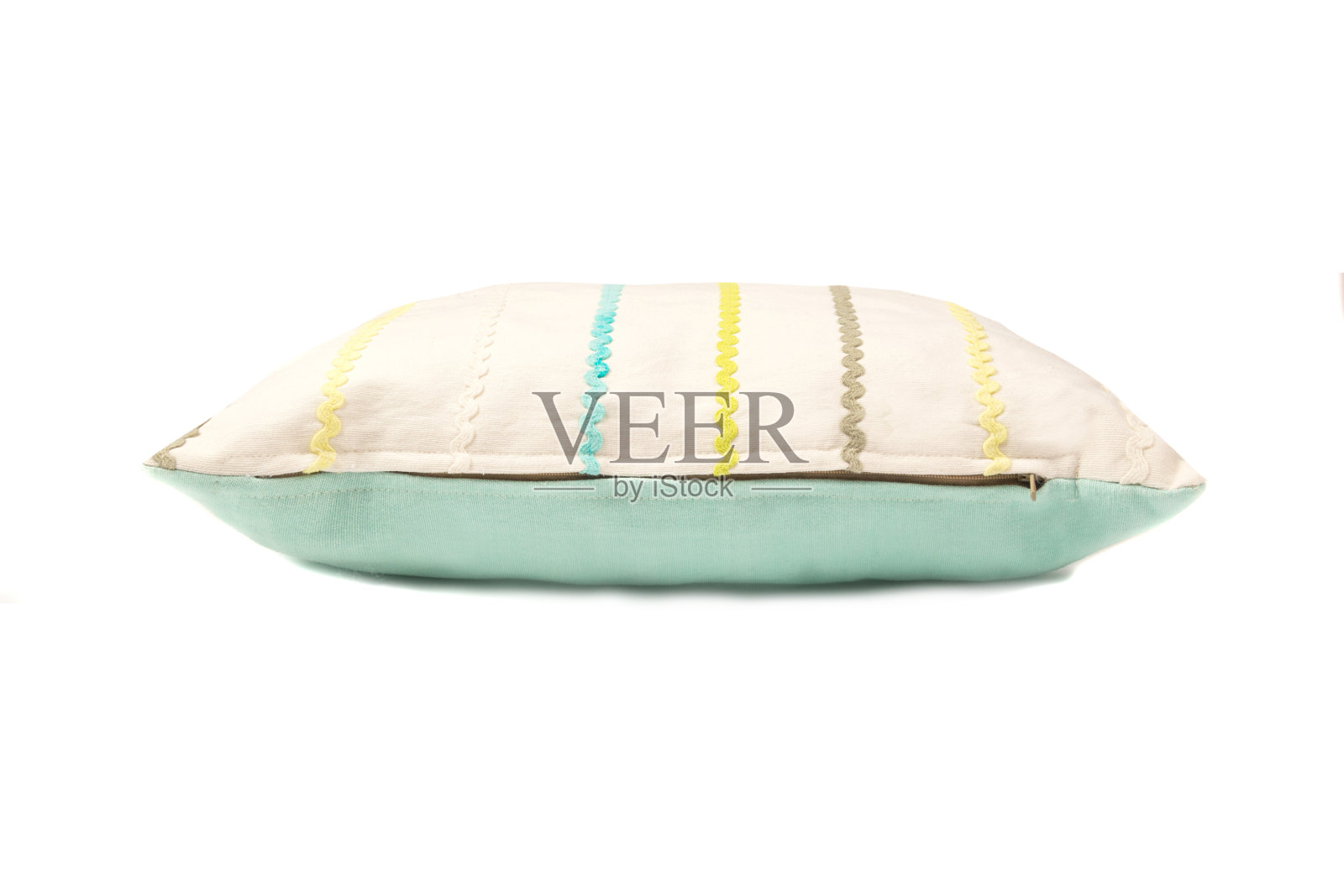 彩色装饰枕头孤立的白色背景照片摄影图片