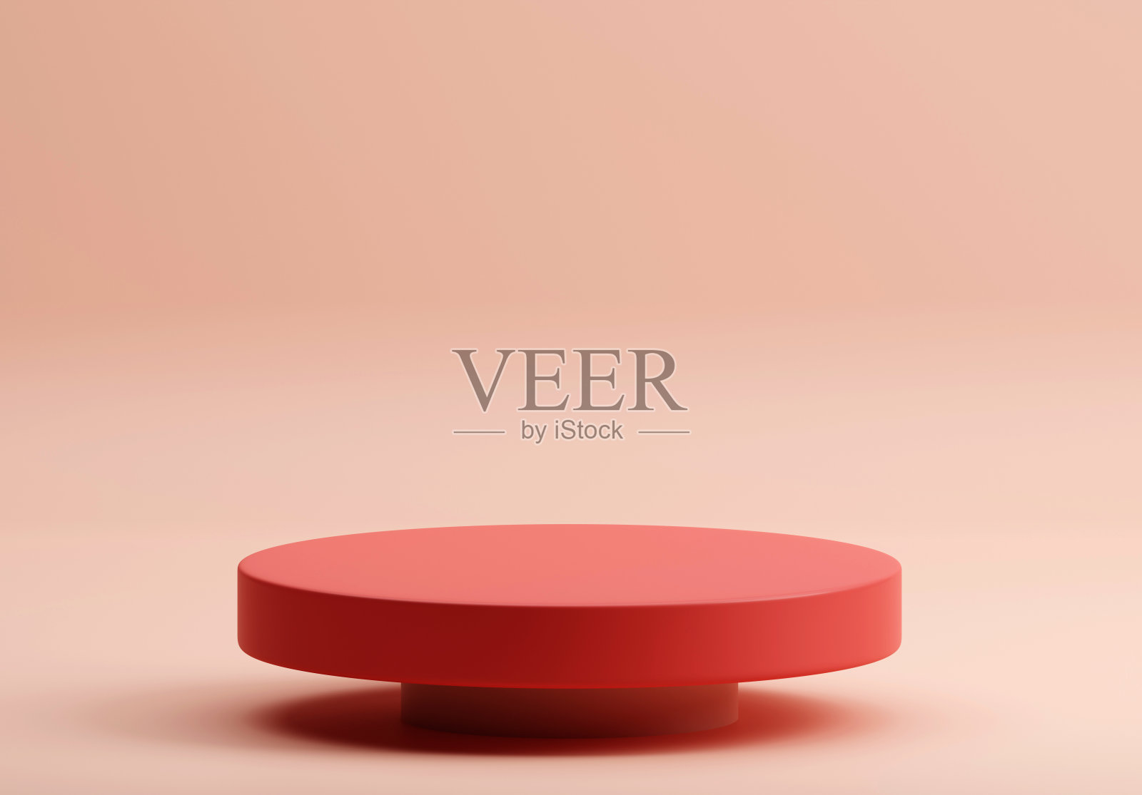 在复制空间背景上3D渲染圆筒形产品展示平台照片摄影图片