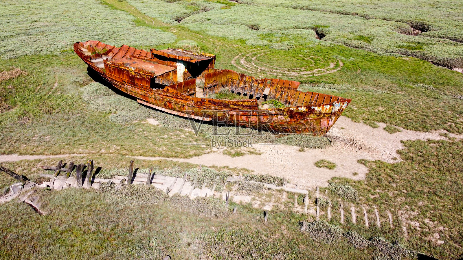 弗利特伍德渔船残骸照片摄影图片