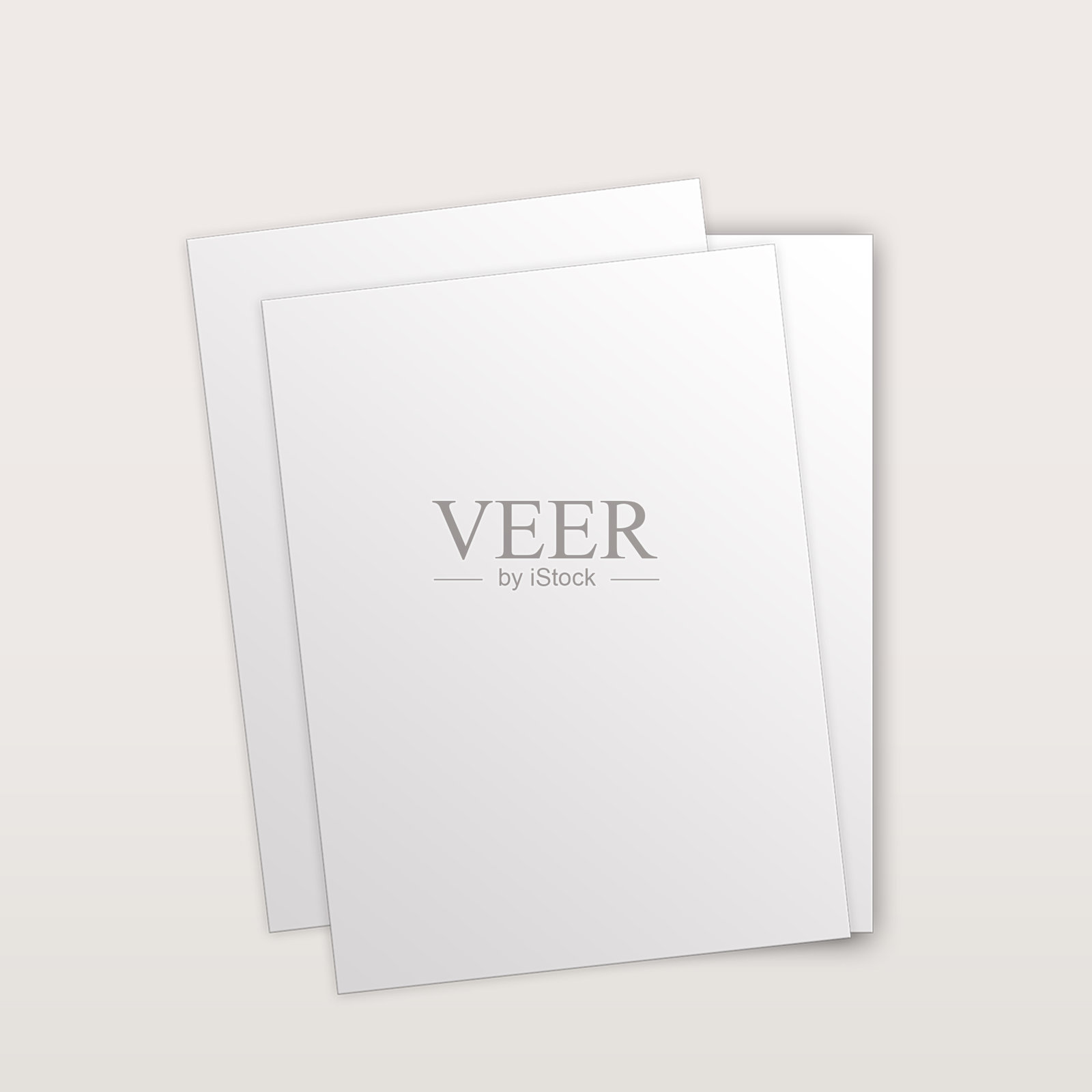 亮白色的小纸与平面的概念隔离在白色的背景上。照片摄影图片