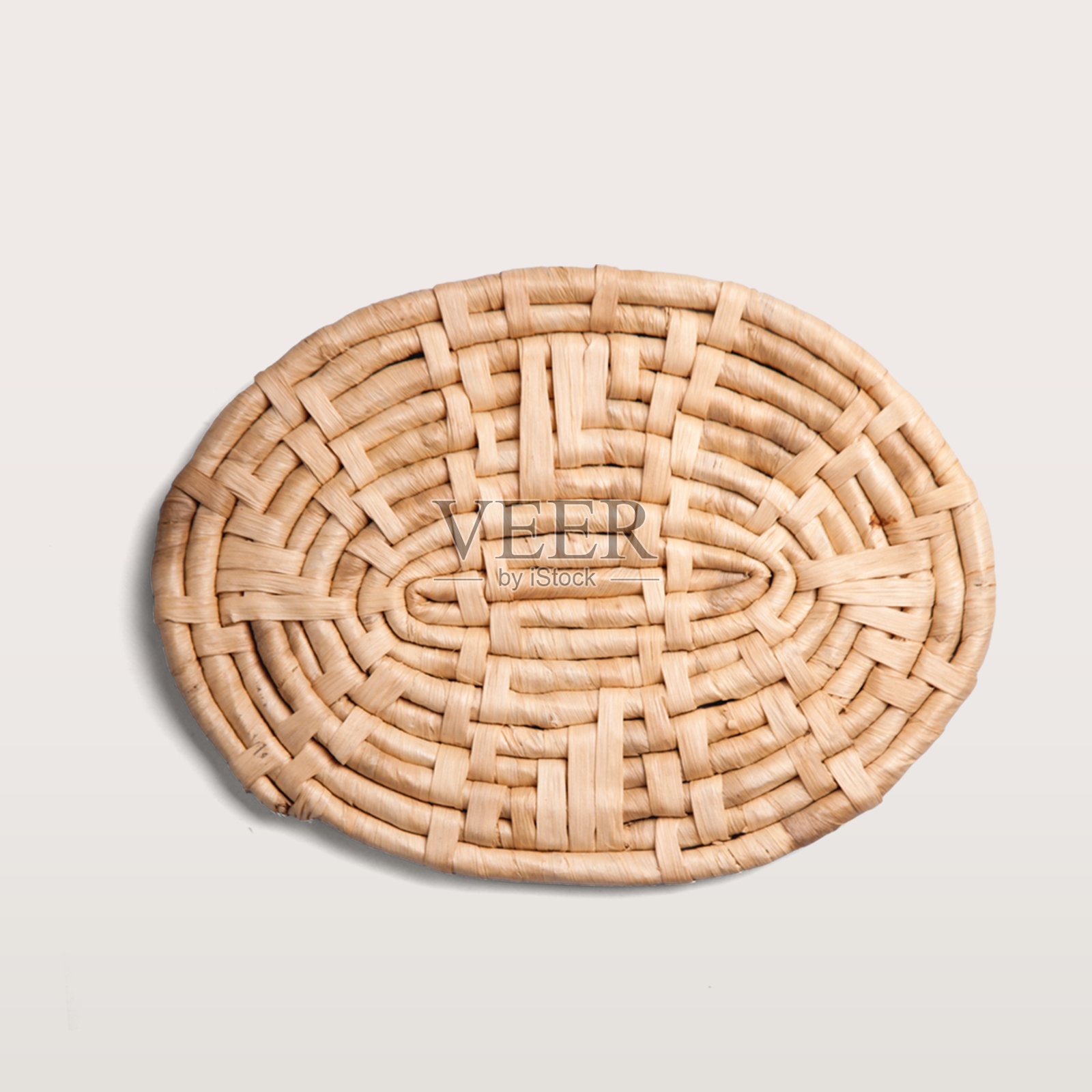 棕色垫片与平面概念孤立在白色背景。照片摄影图片