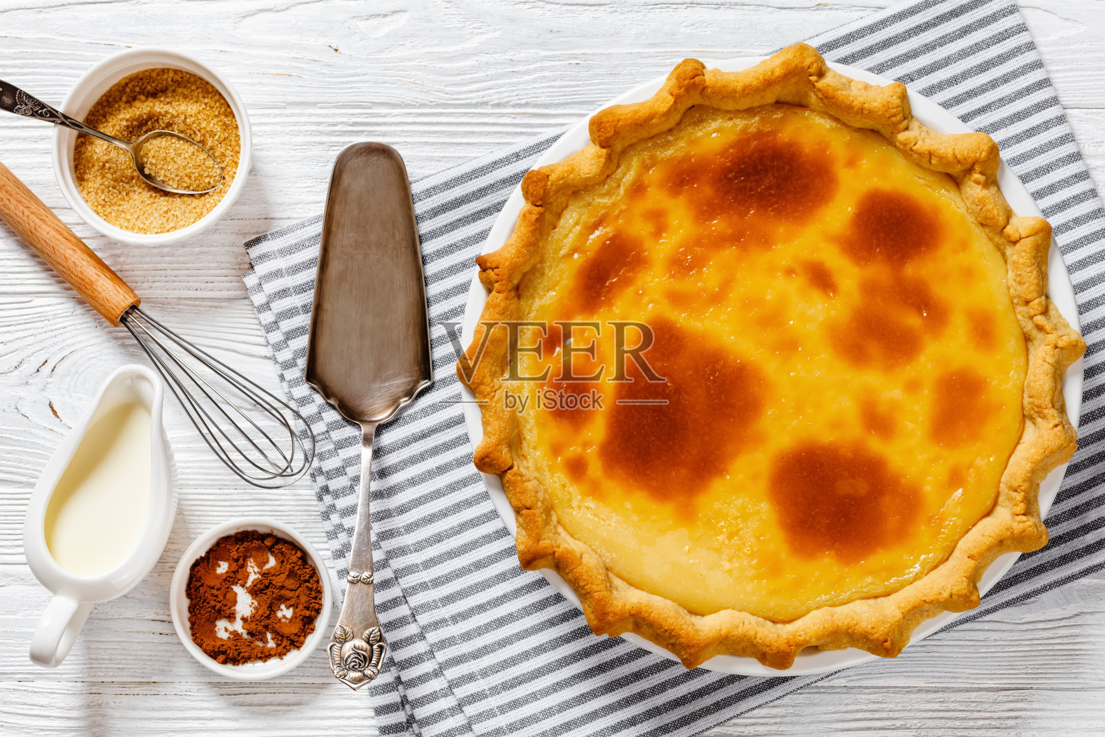 糖奶油派，印第安派，奶油派照片摄影图片