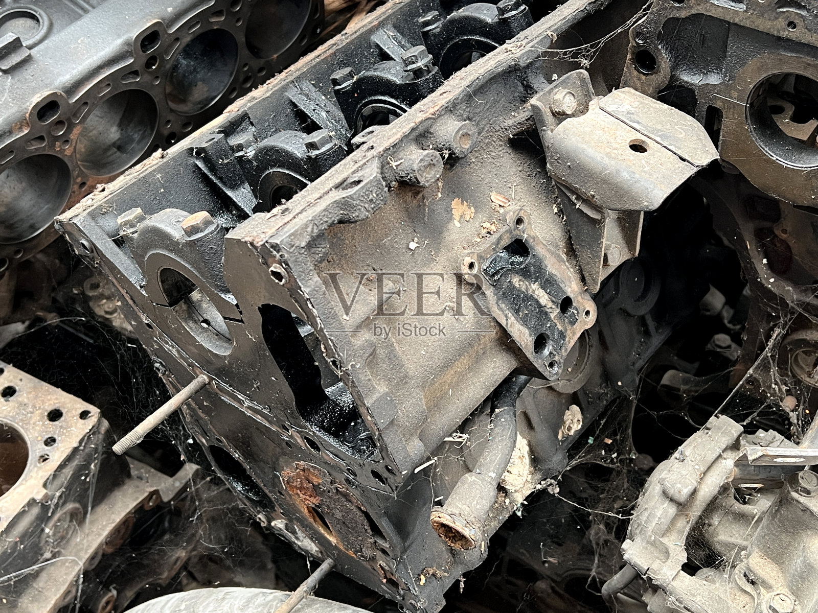 被腐蚀的旧机器零件特写照片摄影图片