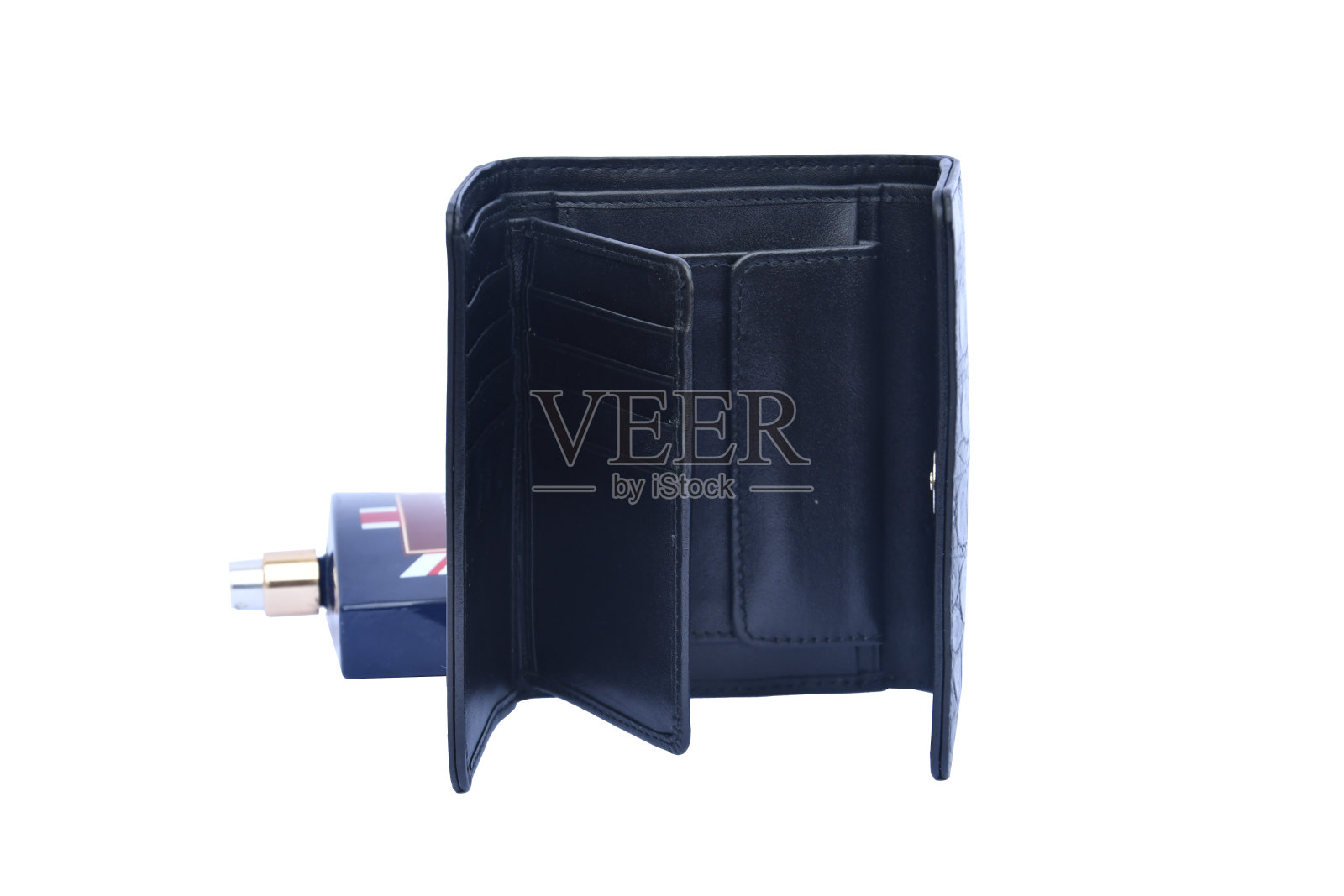 皮革钱包孤立在白色照片摄影图片