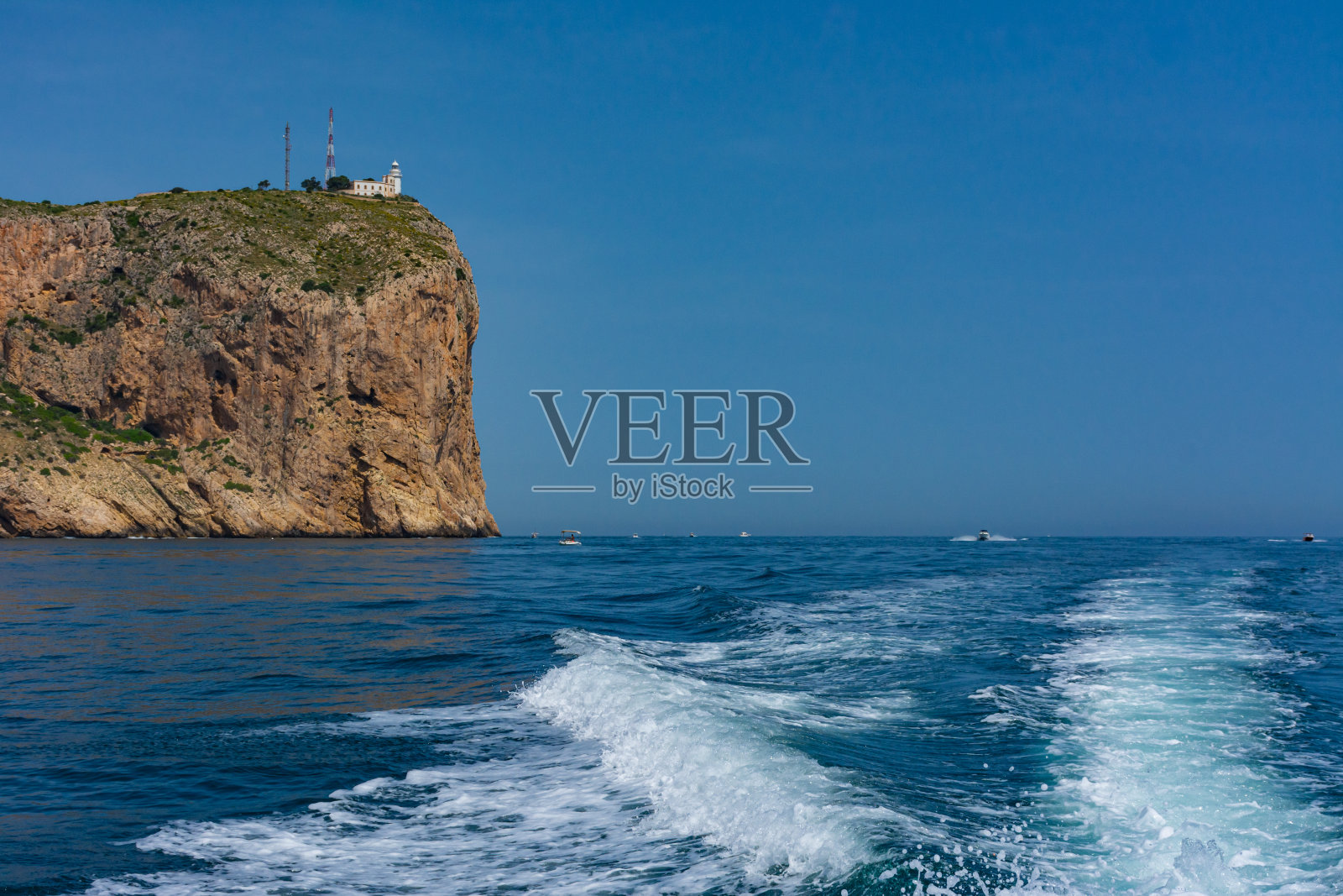 阿利坎特圣安东尼奥角的灯塔照片摄影图片