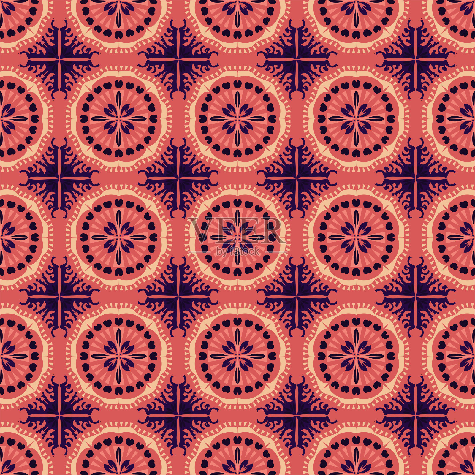 自然无缝图案花园花卉背景锦缎植物土著装饰艺术插画图片素材