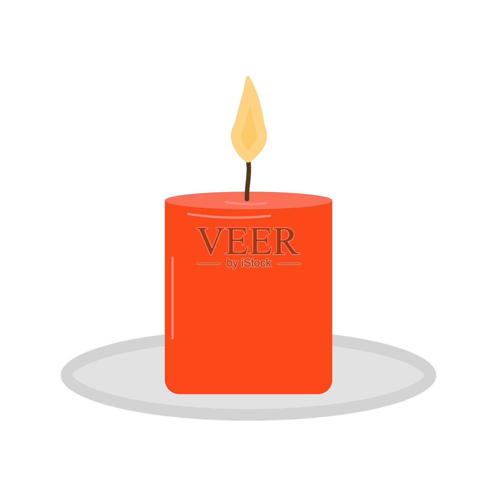 香薰蜡烛扁平插画插画图片素材