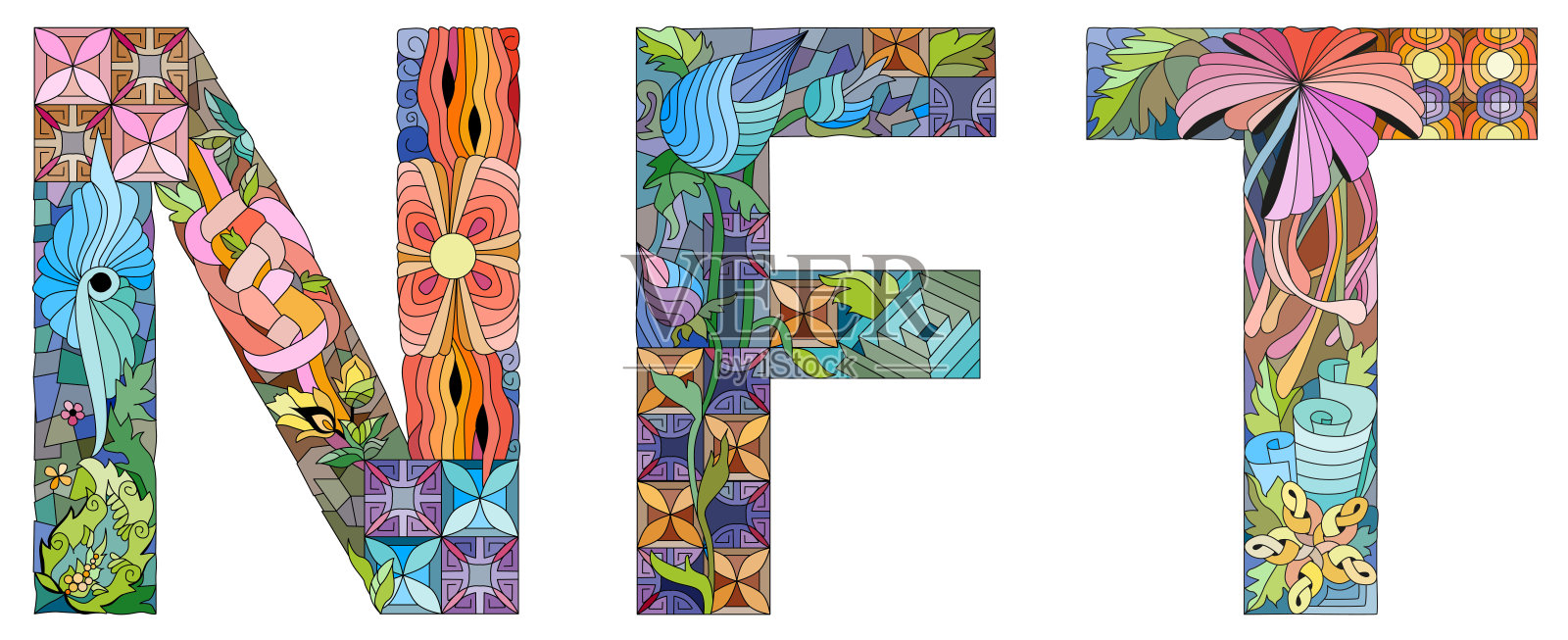 非功能性测试。矢量装饰对象。手绘艺术设计插画图片素材