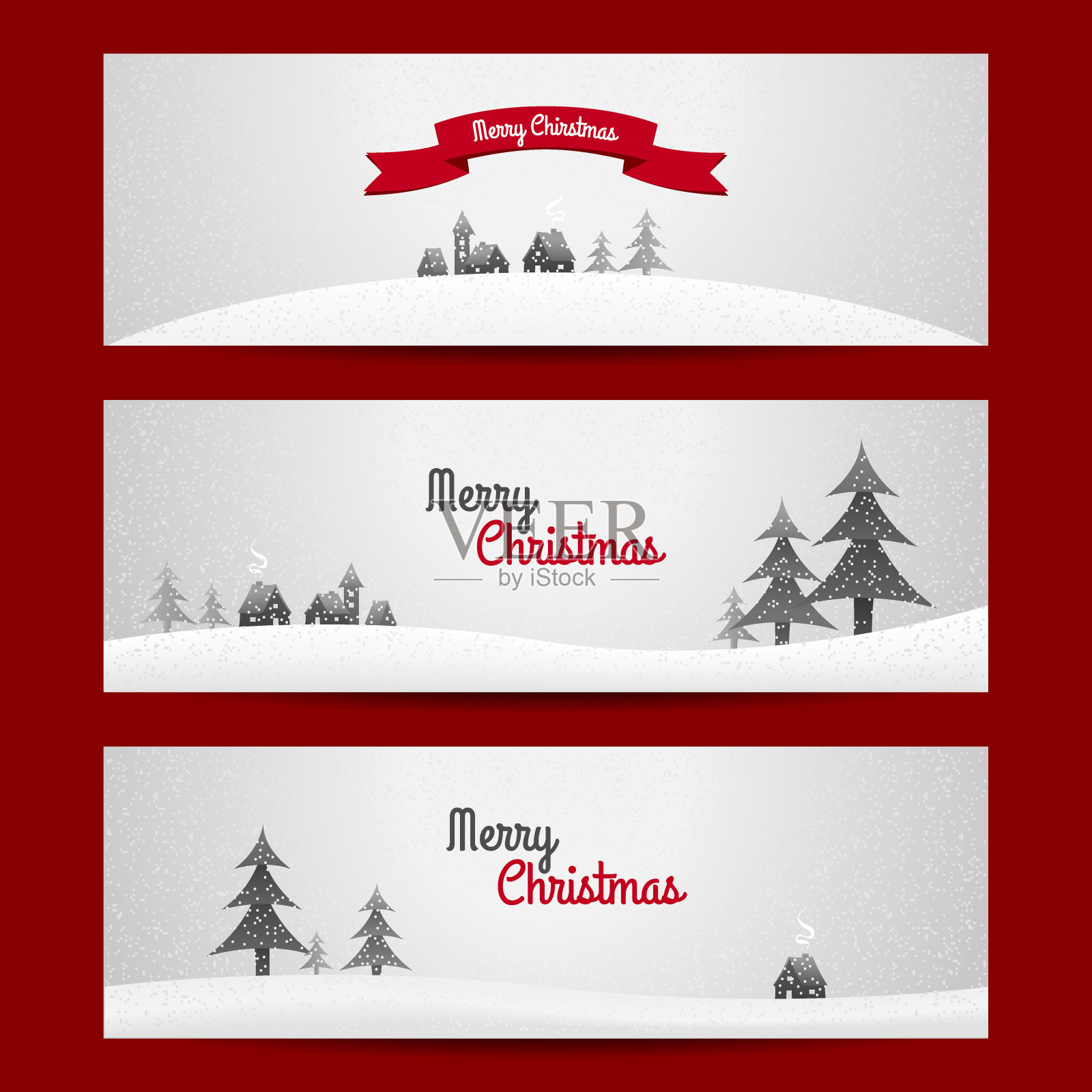 圣诞标语插画图片素材