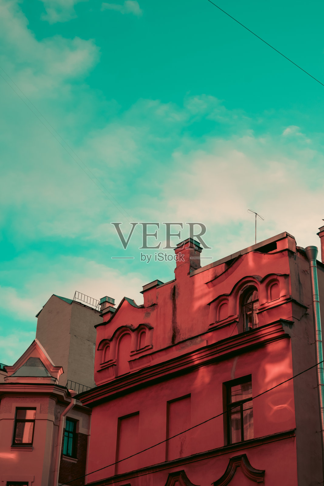 圣彼得堡的彩色建筑照片照片摄影图片