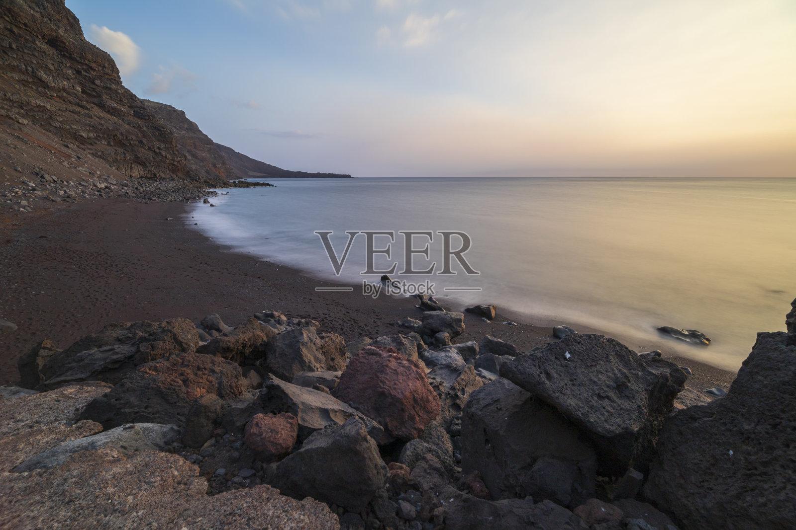 El Verodal海滩位于耶罗岛西北海岸，位于西班牙加那利群岛的La Frontera El耶罗岛照片摄影图片