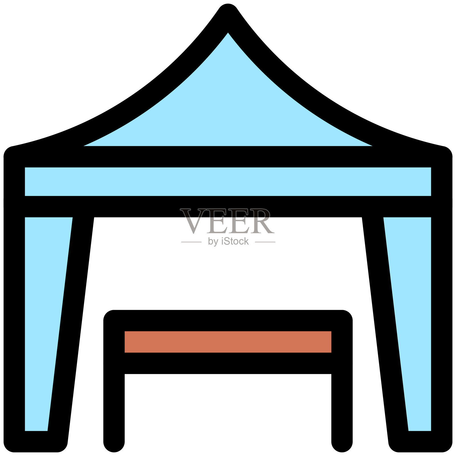 帐篷图标，马拉松相关矢量插画图片素材