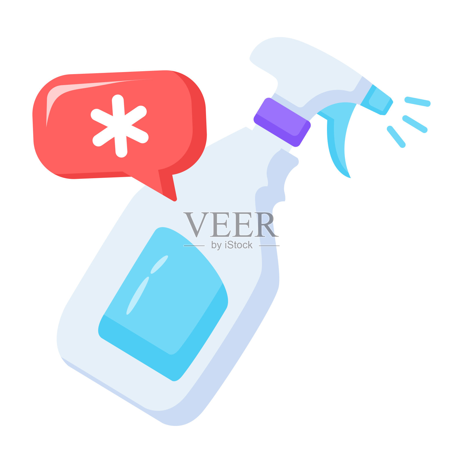 消毒剂喷雾插画图片素材