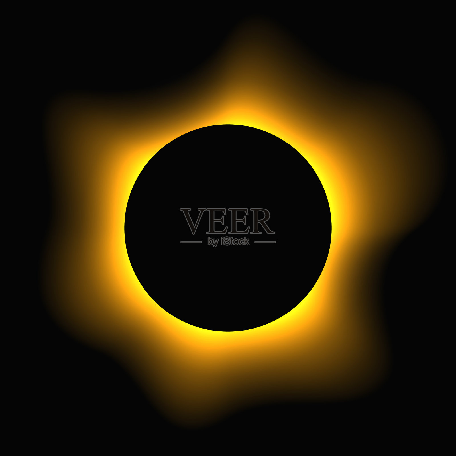 带颜色渐变的圆形照明光框插画图片素材