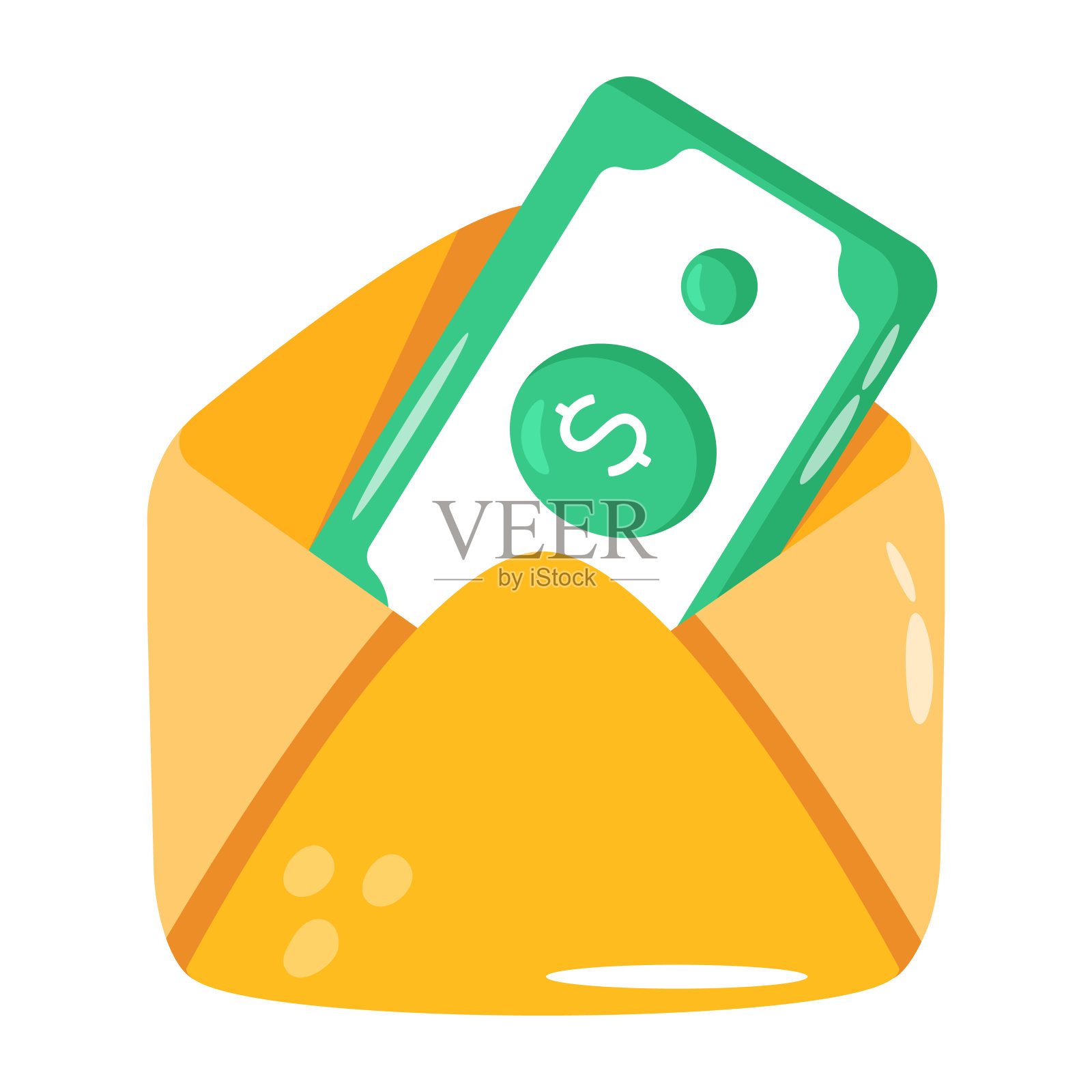 工资信封插画图片素材