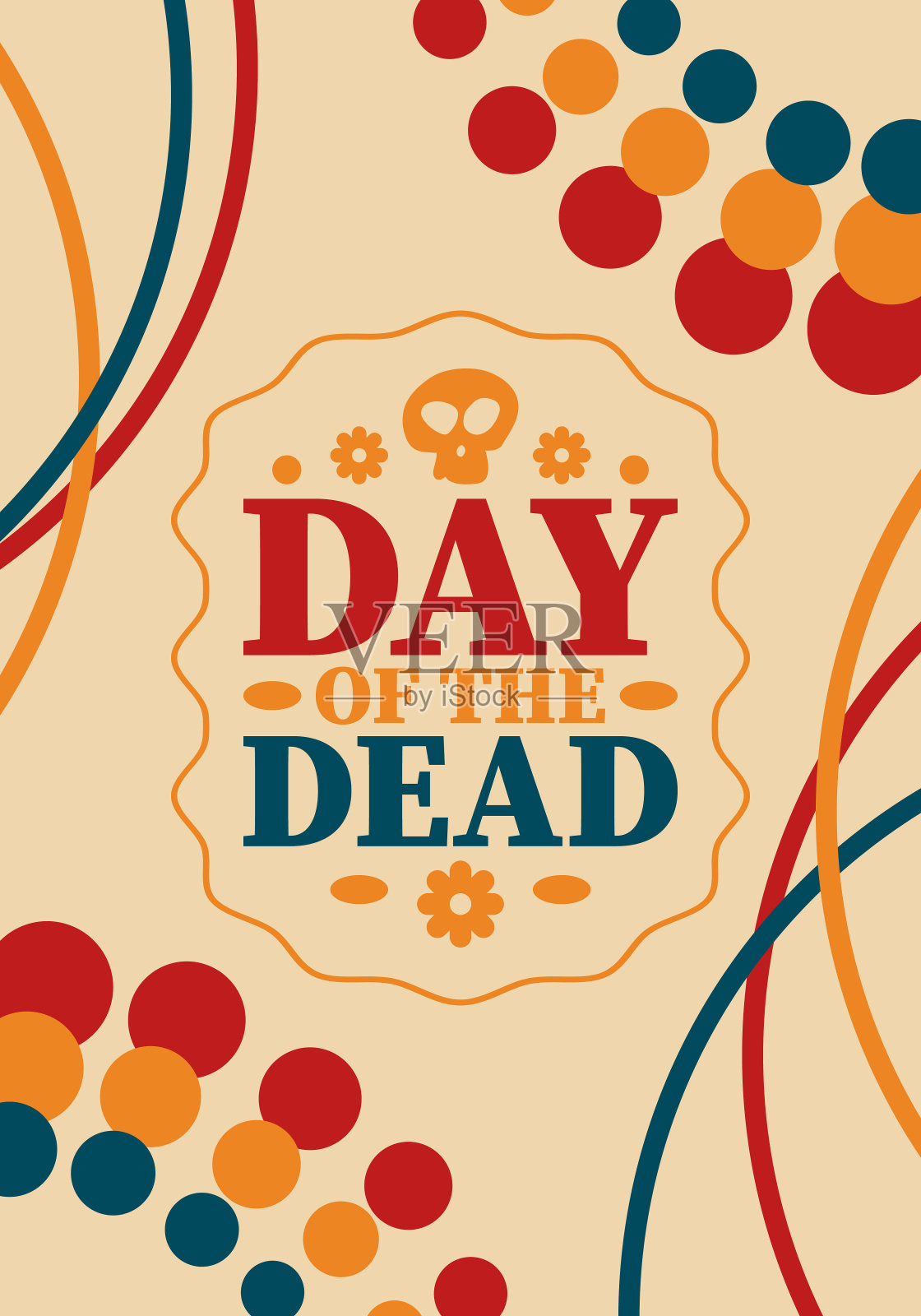 11月的亡灵节。纪念死者的节日。每年在墨西哥和其他拉丁美洲国家庆祝。墨西哥和西班牙传统的图案和纹理与头骨。向量的海报插画图片素材