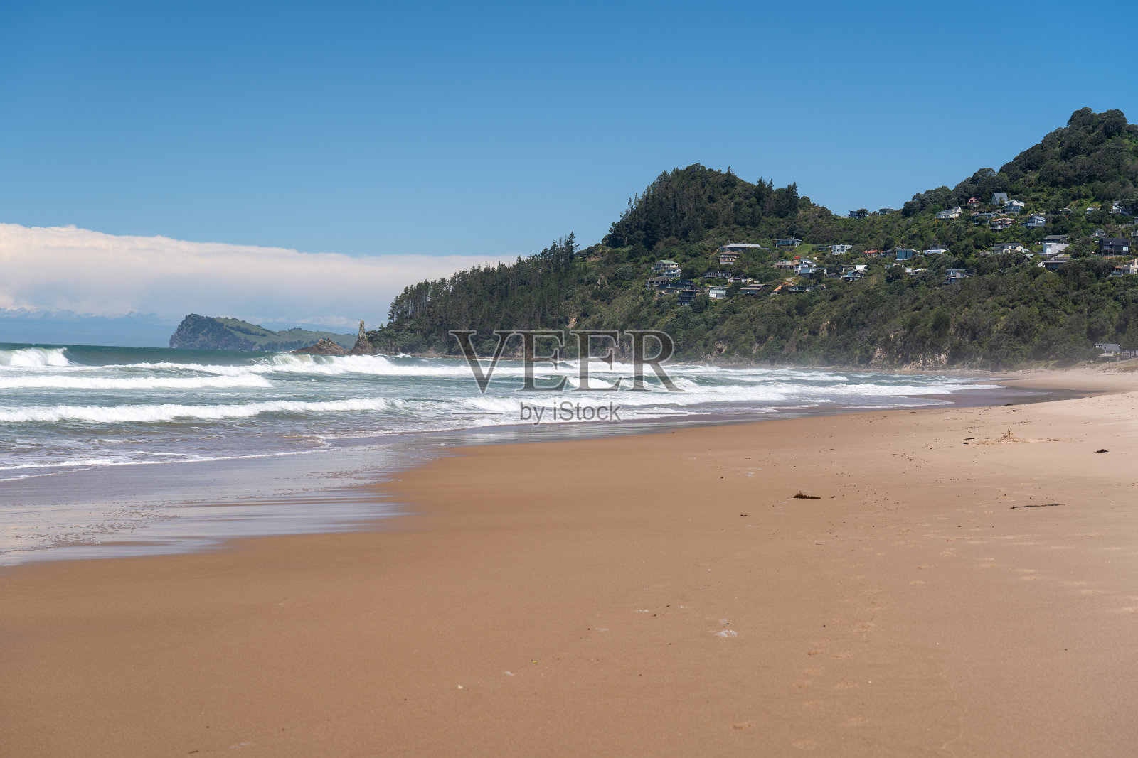 新西兰的海岸线照片摄影图片