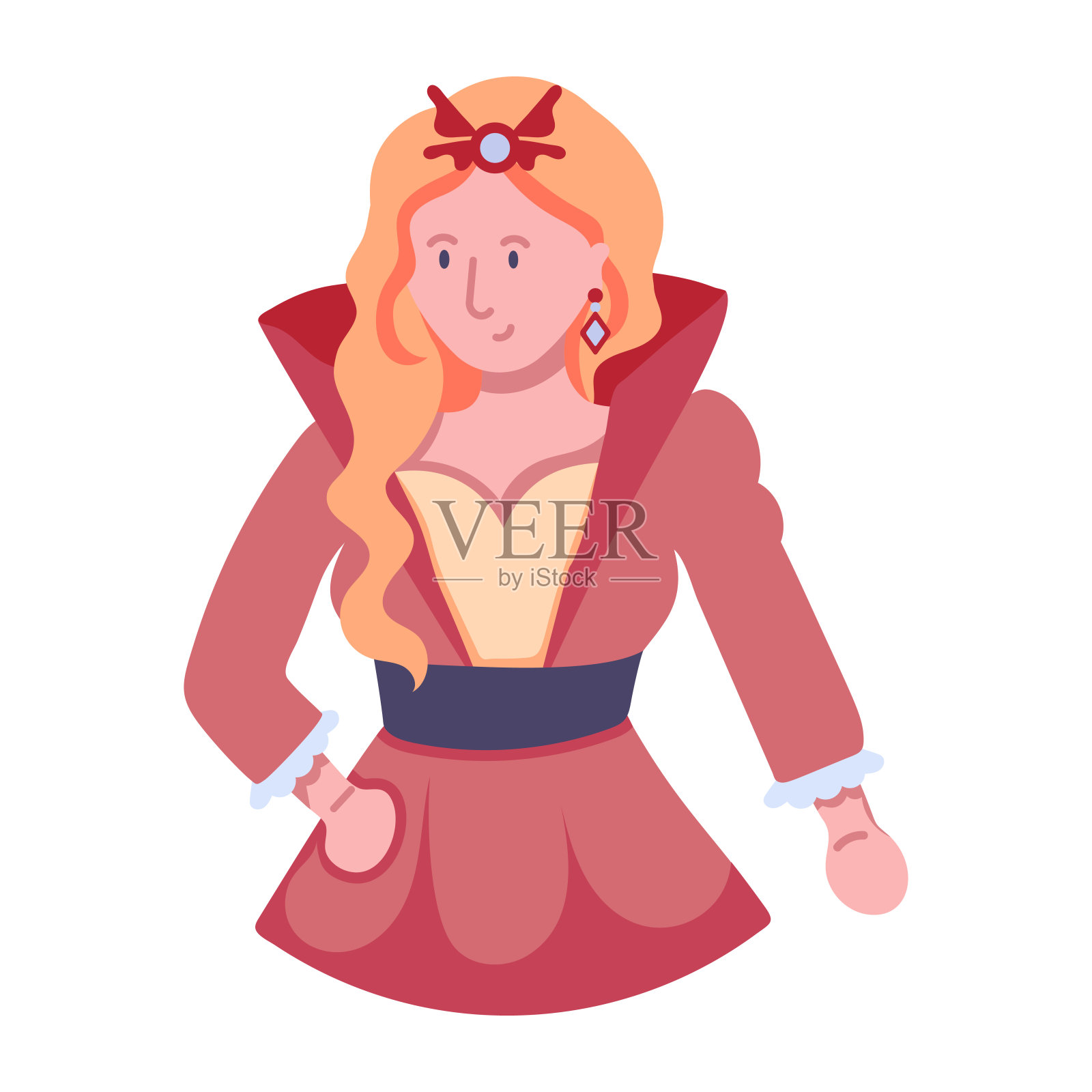 皇家公主插画图片素材