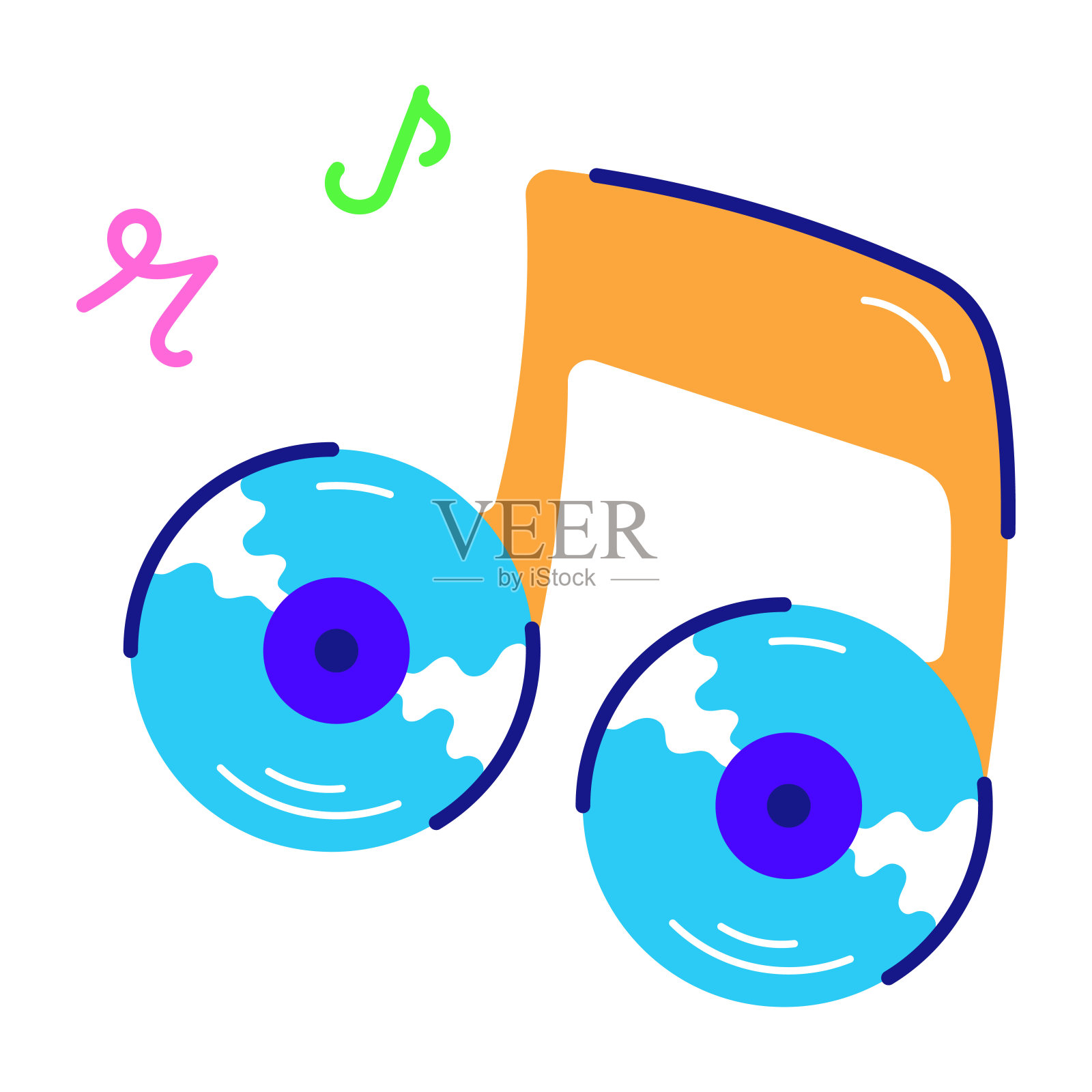 歌曲的cd插画图片素材