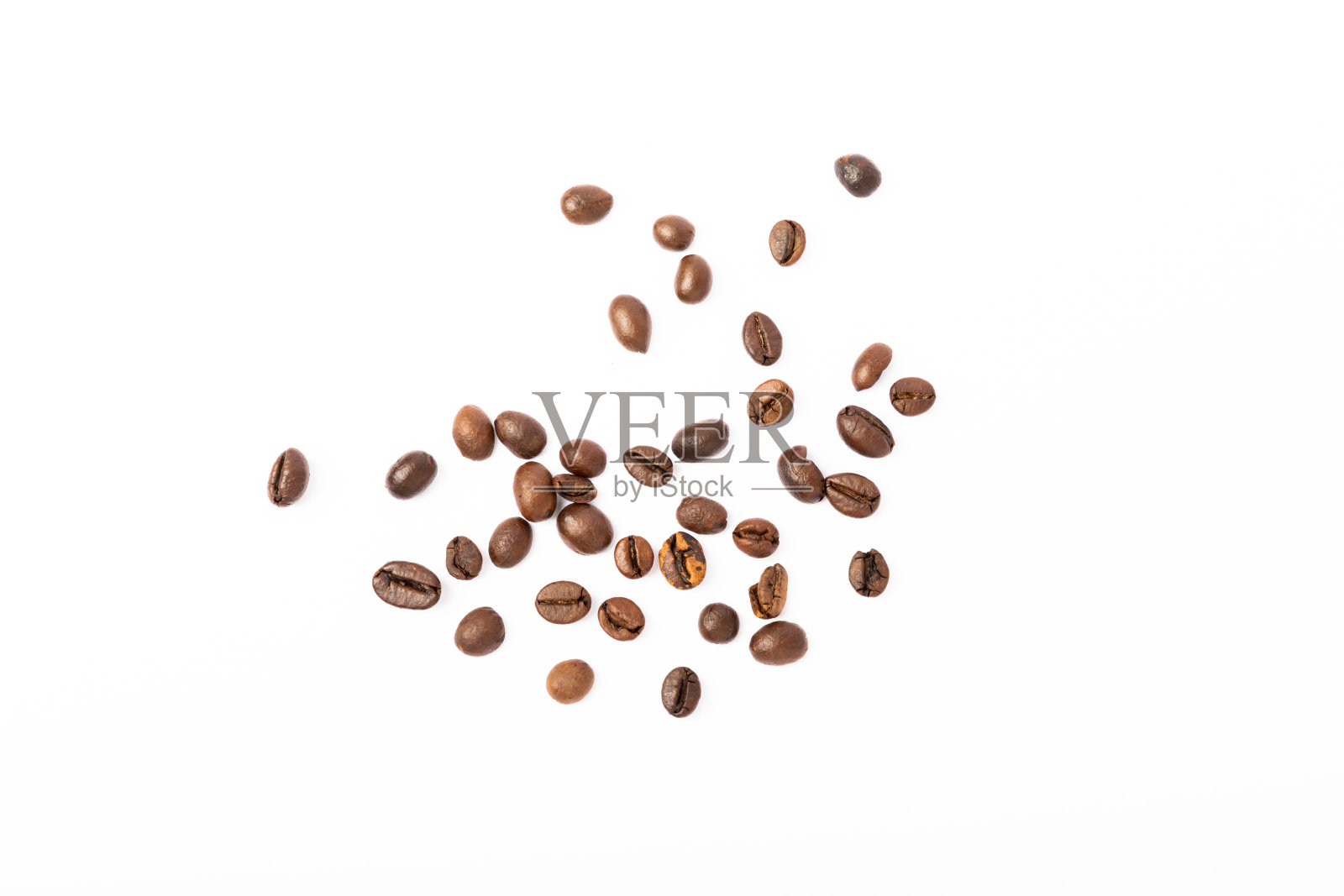咖啡豆。孤立在白色背景上。存放复制空间的地方。放文字的地方。灭克磷照片摄影图片