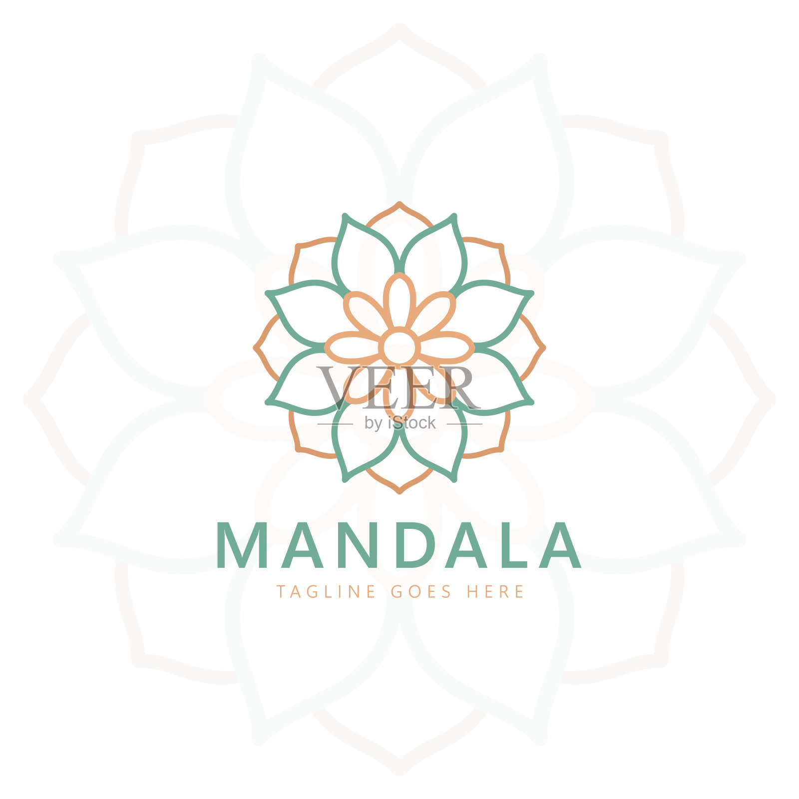 圆形图标模板，圆形图案在曼陀罗的形式。东方图案，矢量插图。伊斯兰教，阿拉伯语，印度，土耳其，巴基斯坦，中国，奥斯曼图案插画图片素材