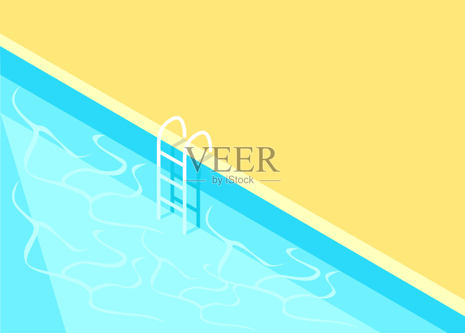 等距池插画图片素材