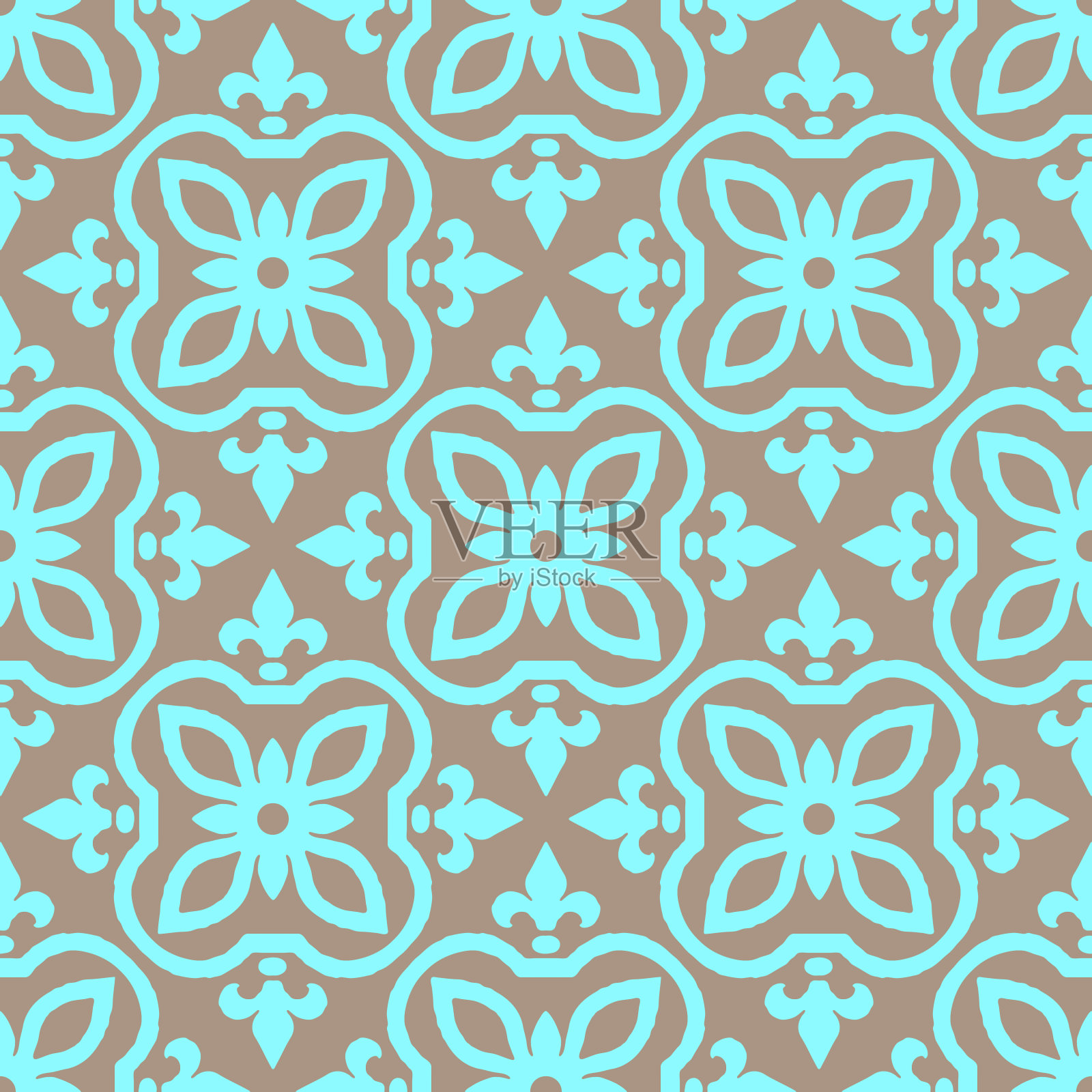 古老的瓷砖图案。墙壁或地板纹理。装饰古色古香的石头装饰品。插画图片素材