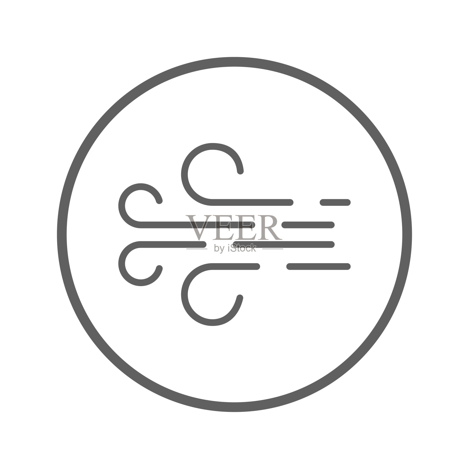 空气，大气，微风图标。插画图片素材