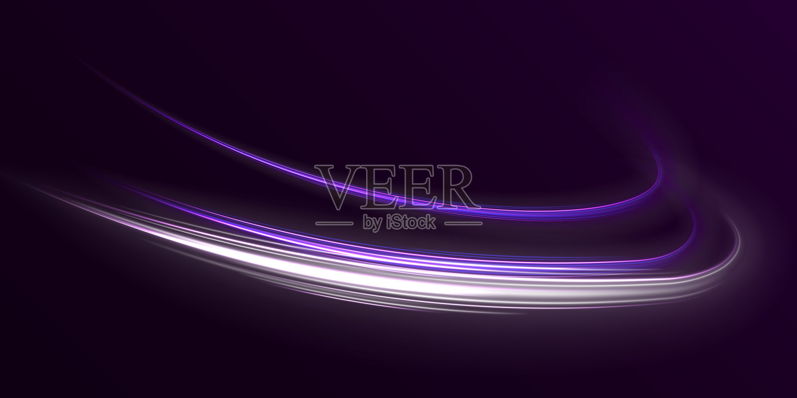 1 _neon line_blue插画图片素材