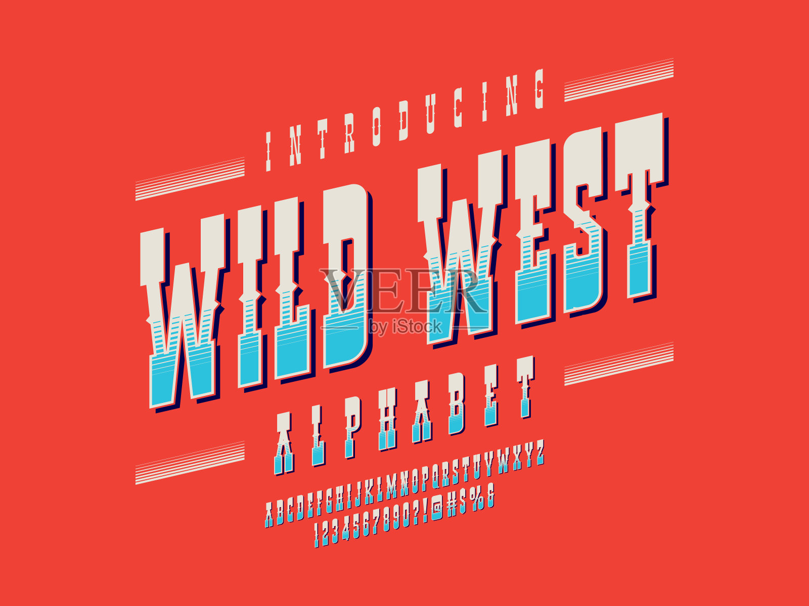 老式字体插画图片素材