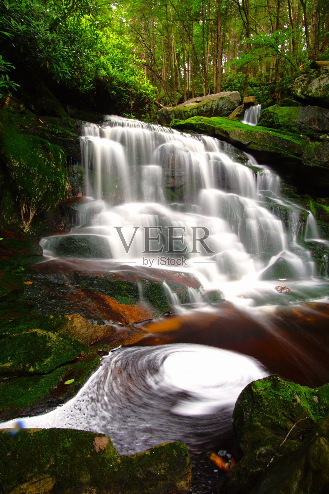 202107美国黑水瀑布照片摄影图片