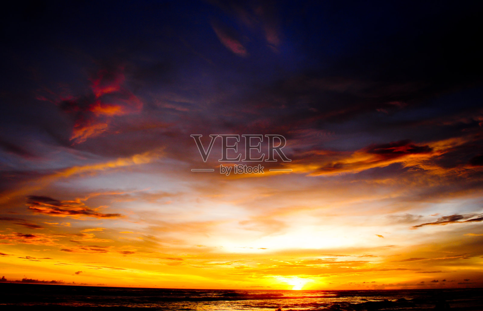 日落海滩照片摄影图片