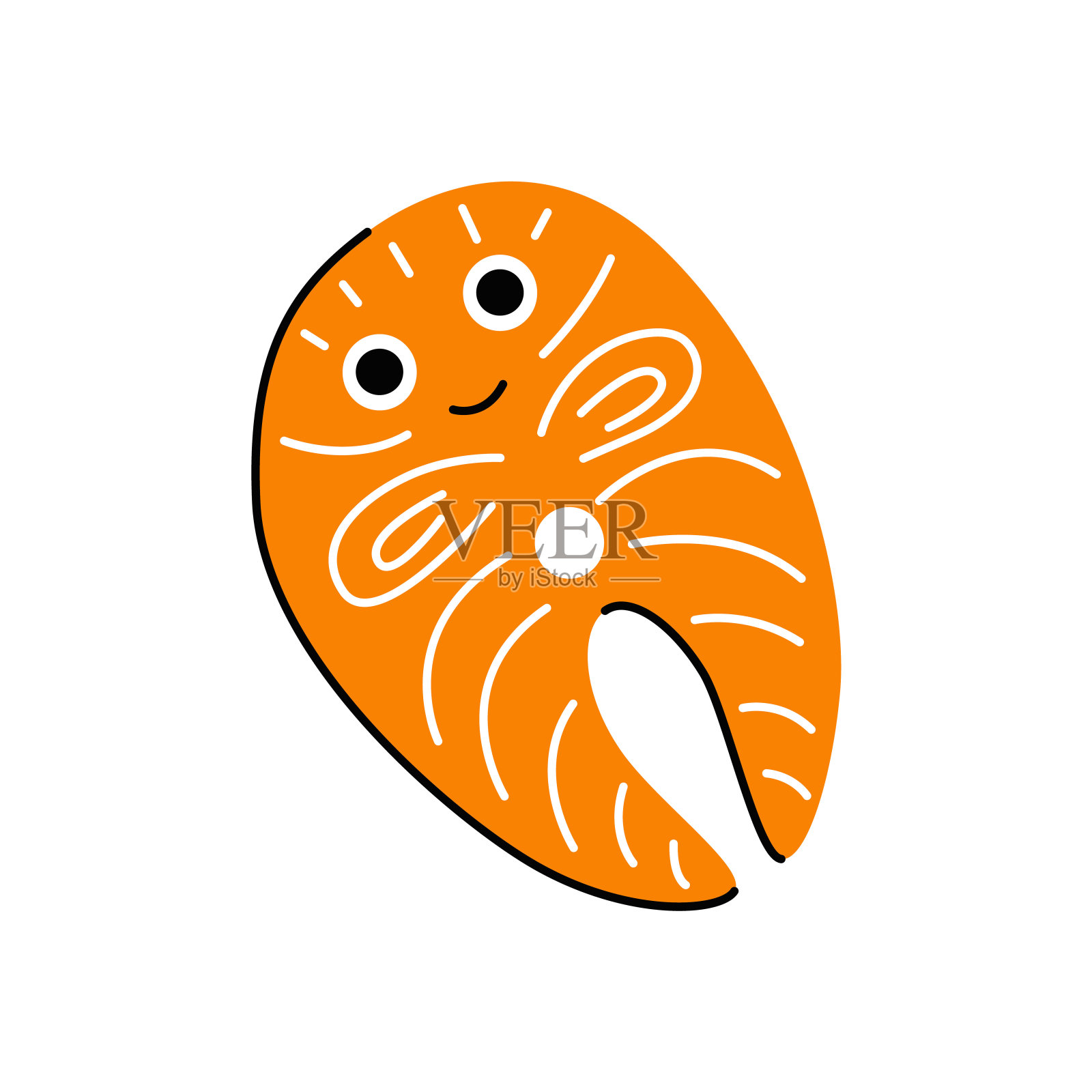 卡通三文鱼排插画图片素材