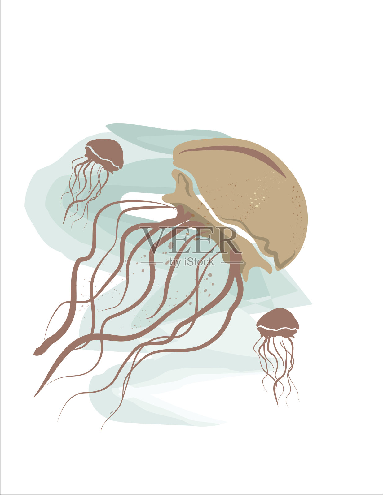 水母插画图片素材