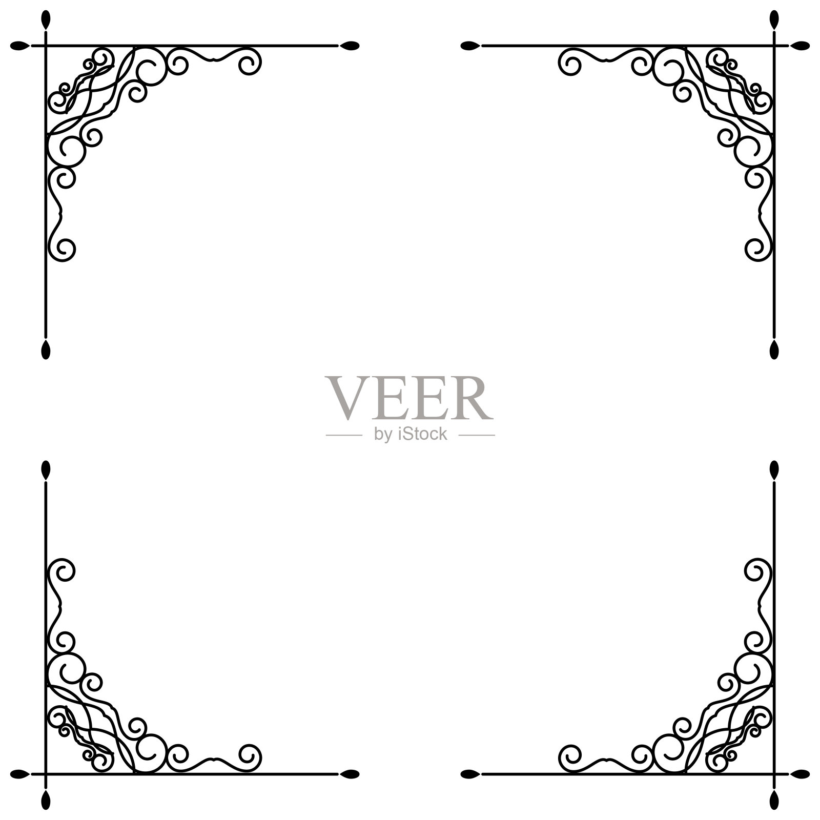 豪华框架插画图片素材