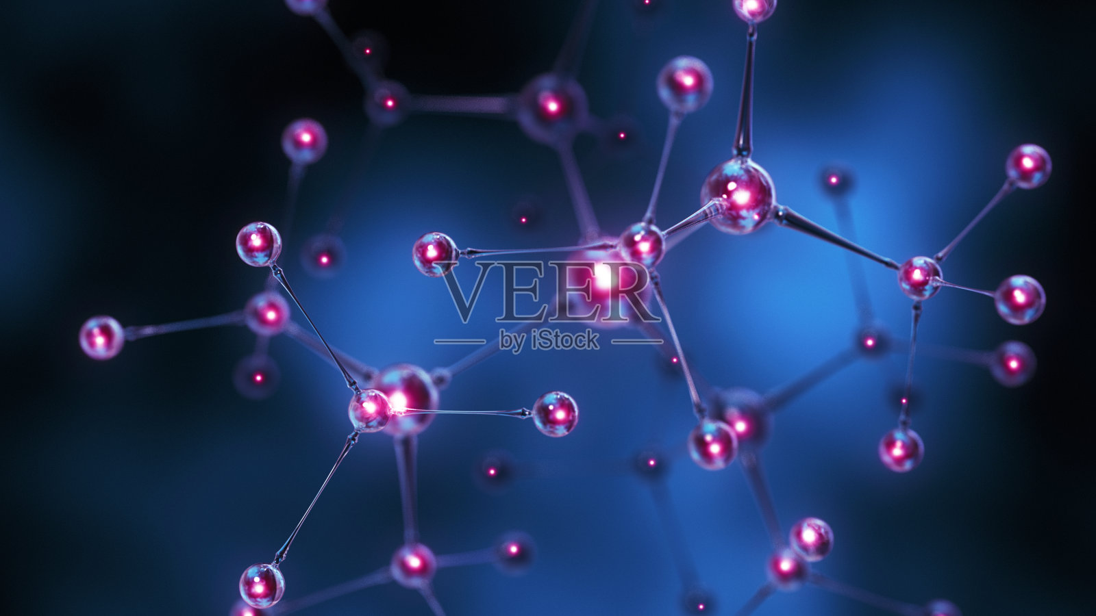 分子结构-浅蓝色照片摄影图片