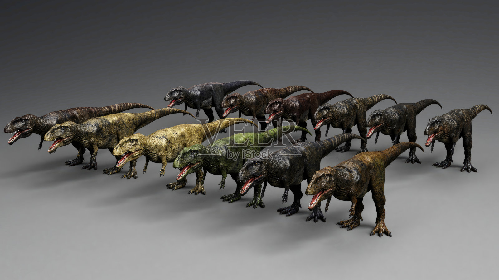 南方巨兽龙的姿态渲染的背景。三维渲染照片摄影图片