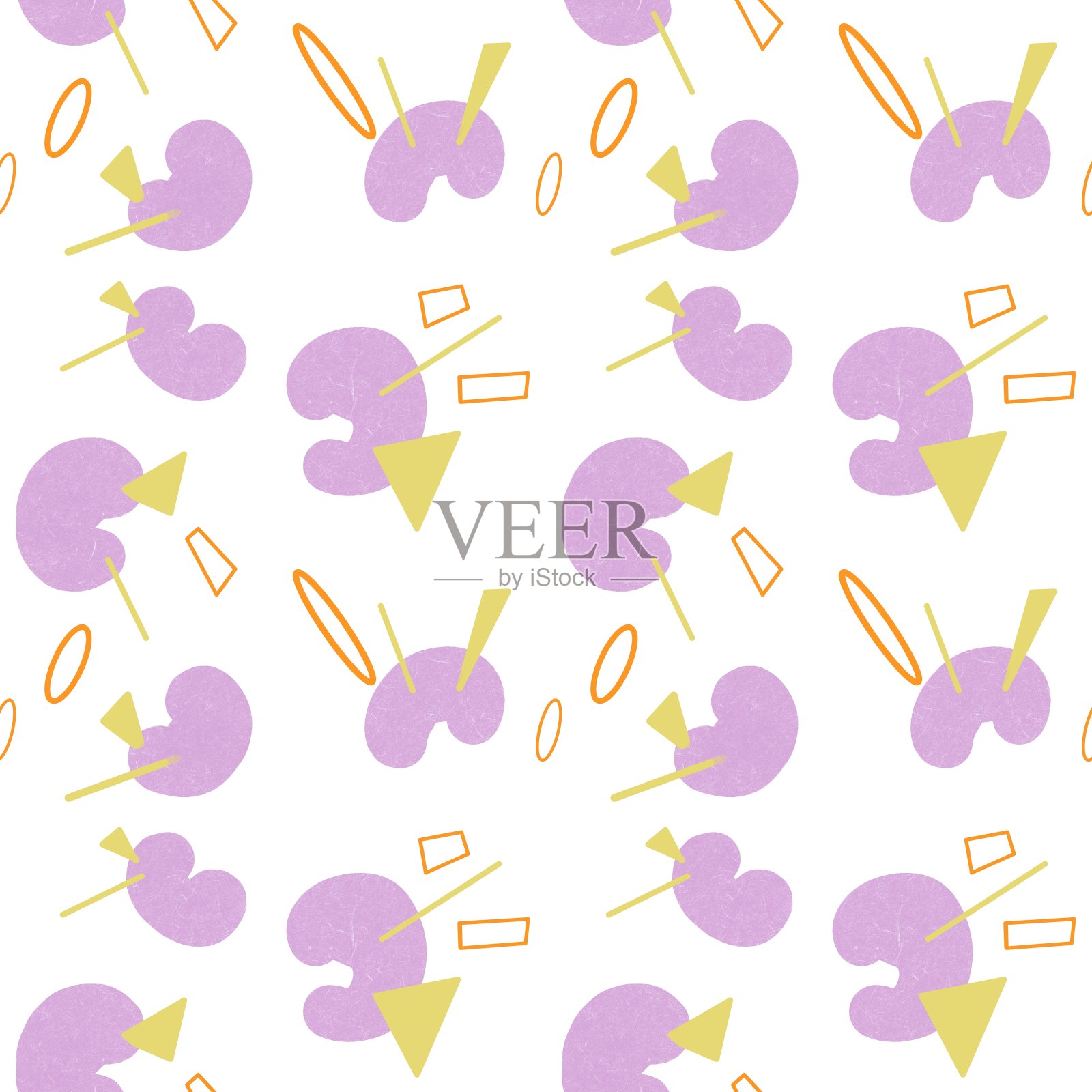 淡紫色的粉红色抽象出几何最小的图案插画图片素材