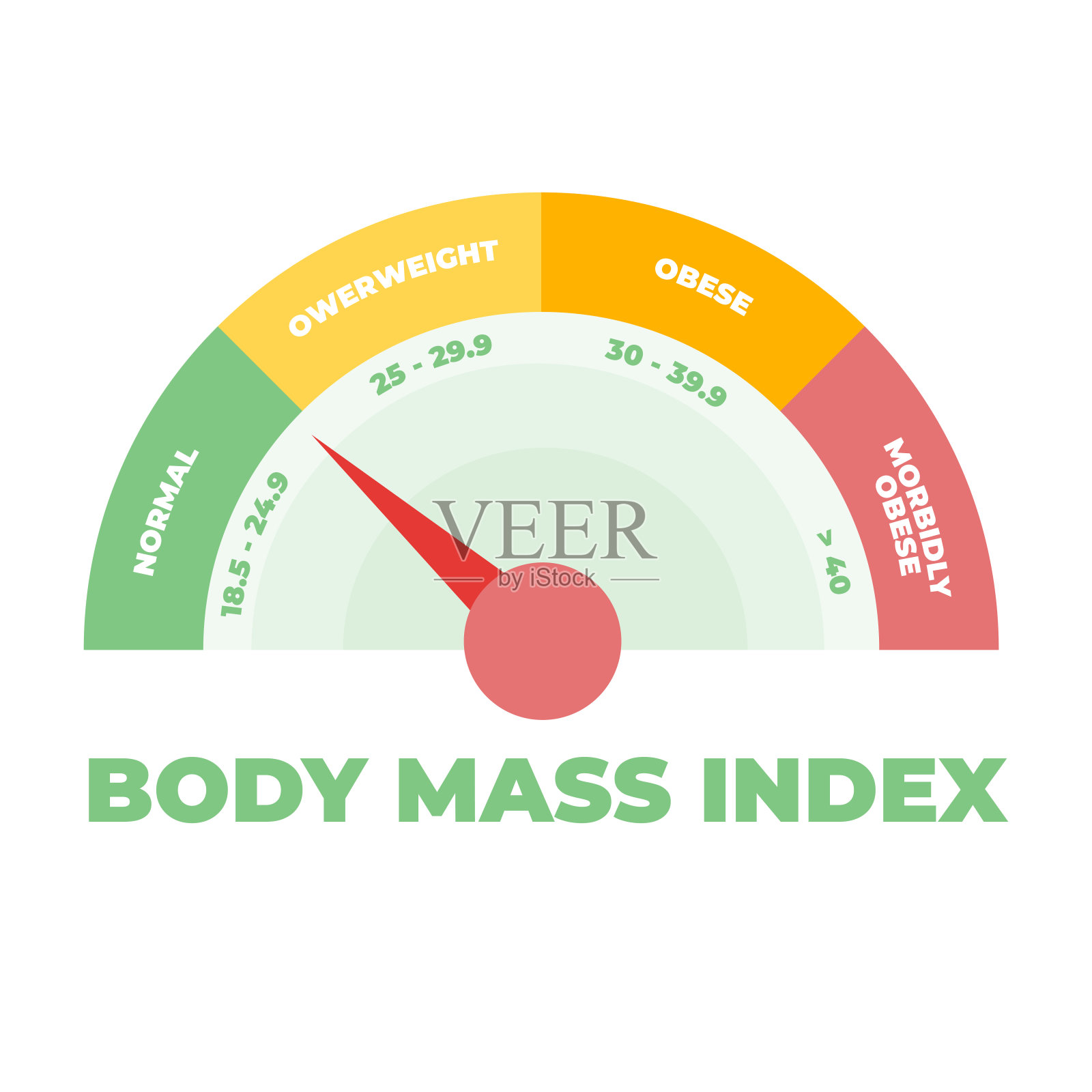BMI或身体质量指数计。矢量插图。插画图片素材