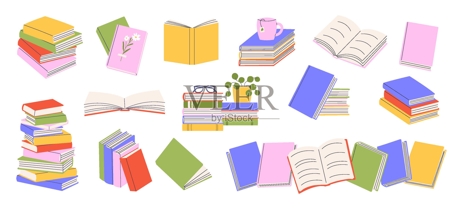 Books_1插画图片素材