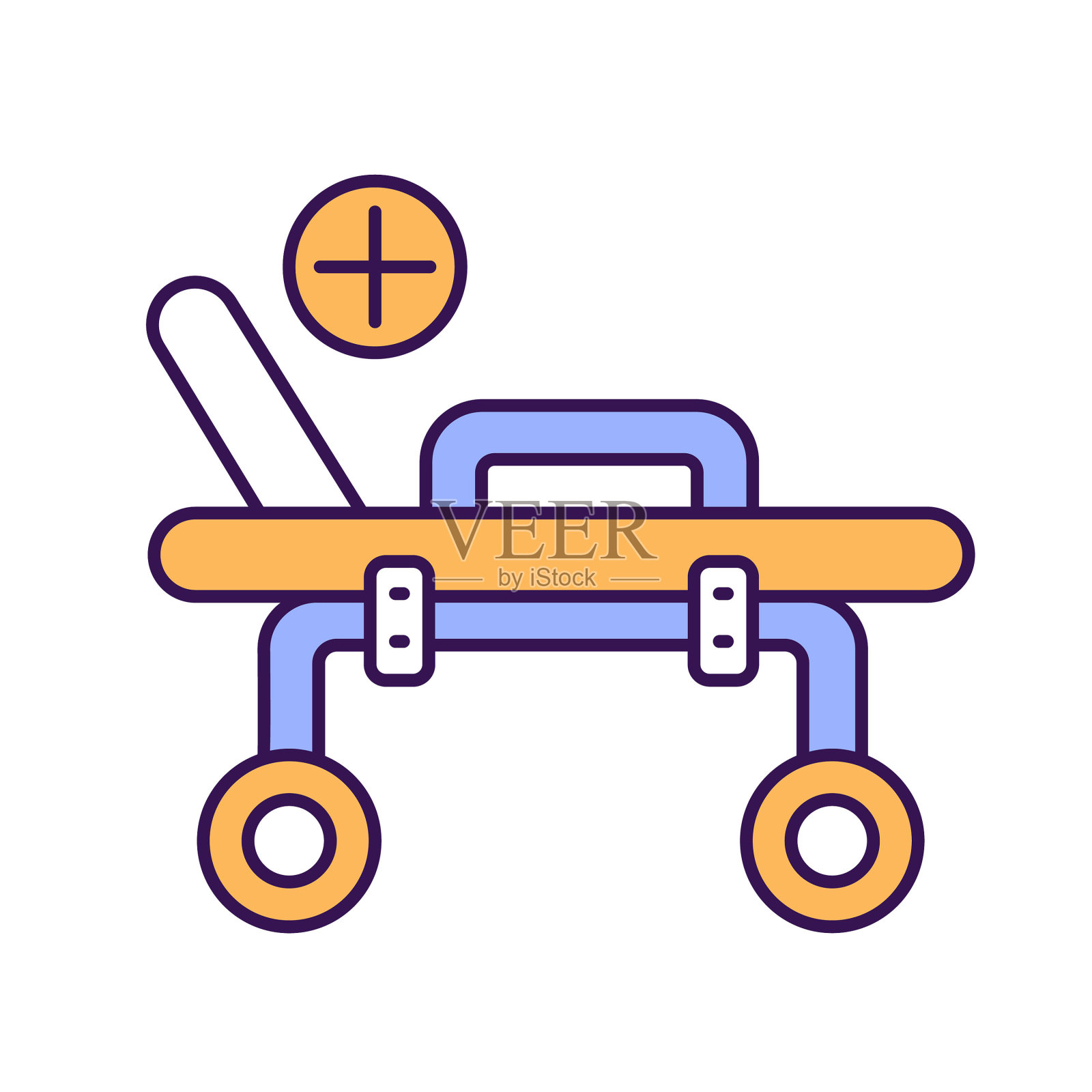 ICU担架矢量图标容易修改插画图片素材