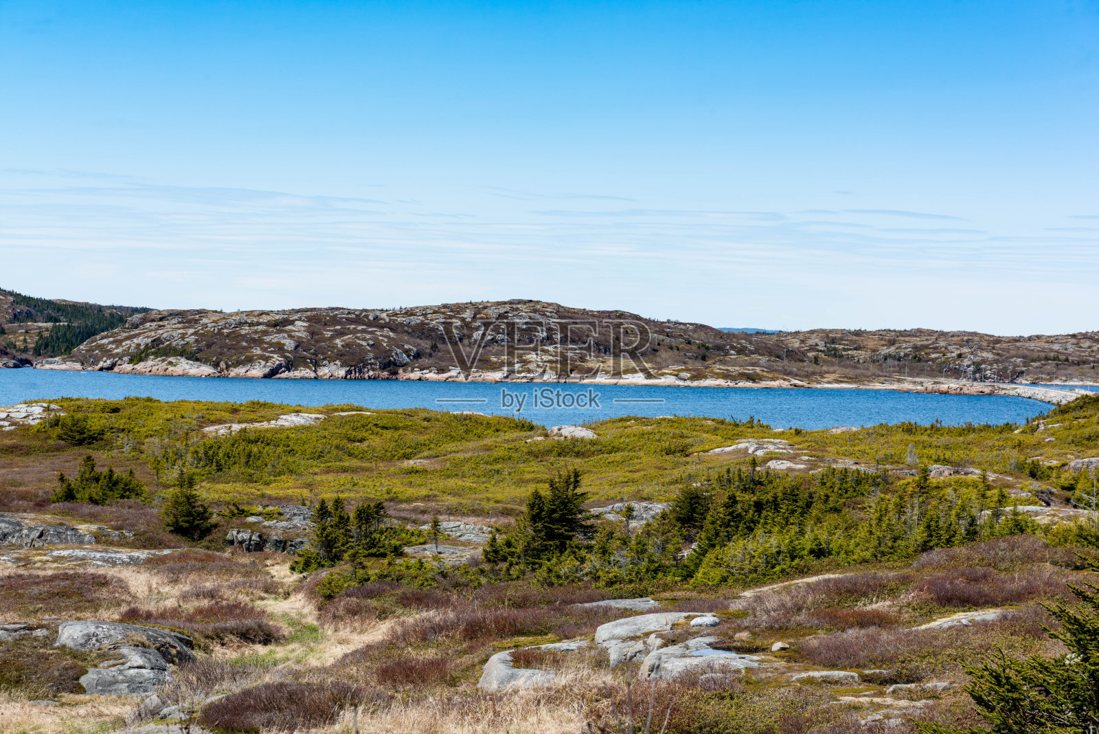 加拿大纽芬兰和拉布拉多的格林斯庞德岛的景色照片摄影图片