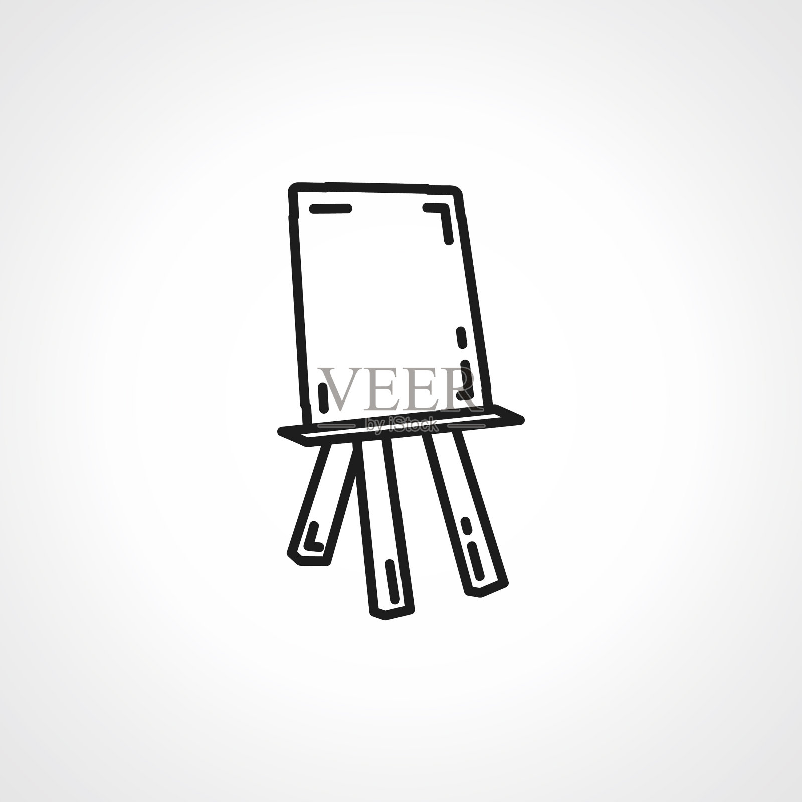 艺术画布线条图标画架代表艺术画布插画图片素材